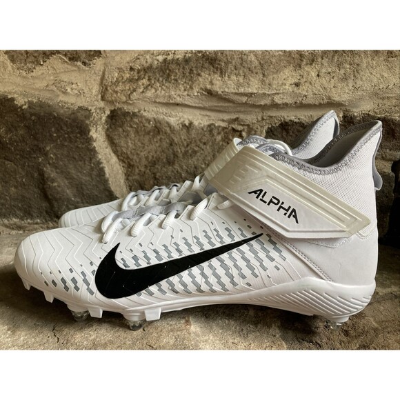Nike Alpha Menace Pro 2 D White Football Detachable Cleats CK4277-100 Mens 13 - Picture 1 of 8